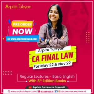 CA Final Law Lectures English by CA Arpita Tulsyan