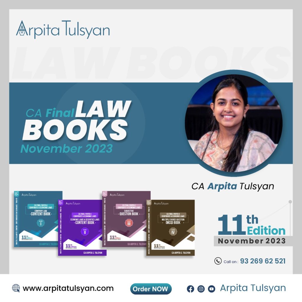 CA Final Law Book 11th Edtion Nov23 by CA Arpita Tulsyan