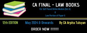CA Final Law Books CA Arpita Tulsyan