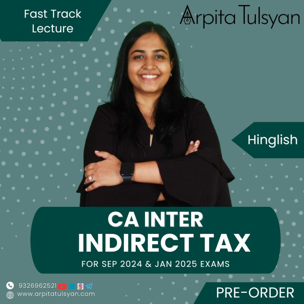 Pre Order Ca Inter Idt Gst Fast Track Lectures For Sep Jan